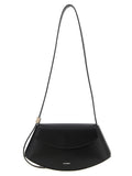 Black Bovine Leather Crossbody Bag