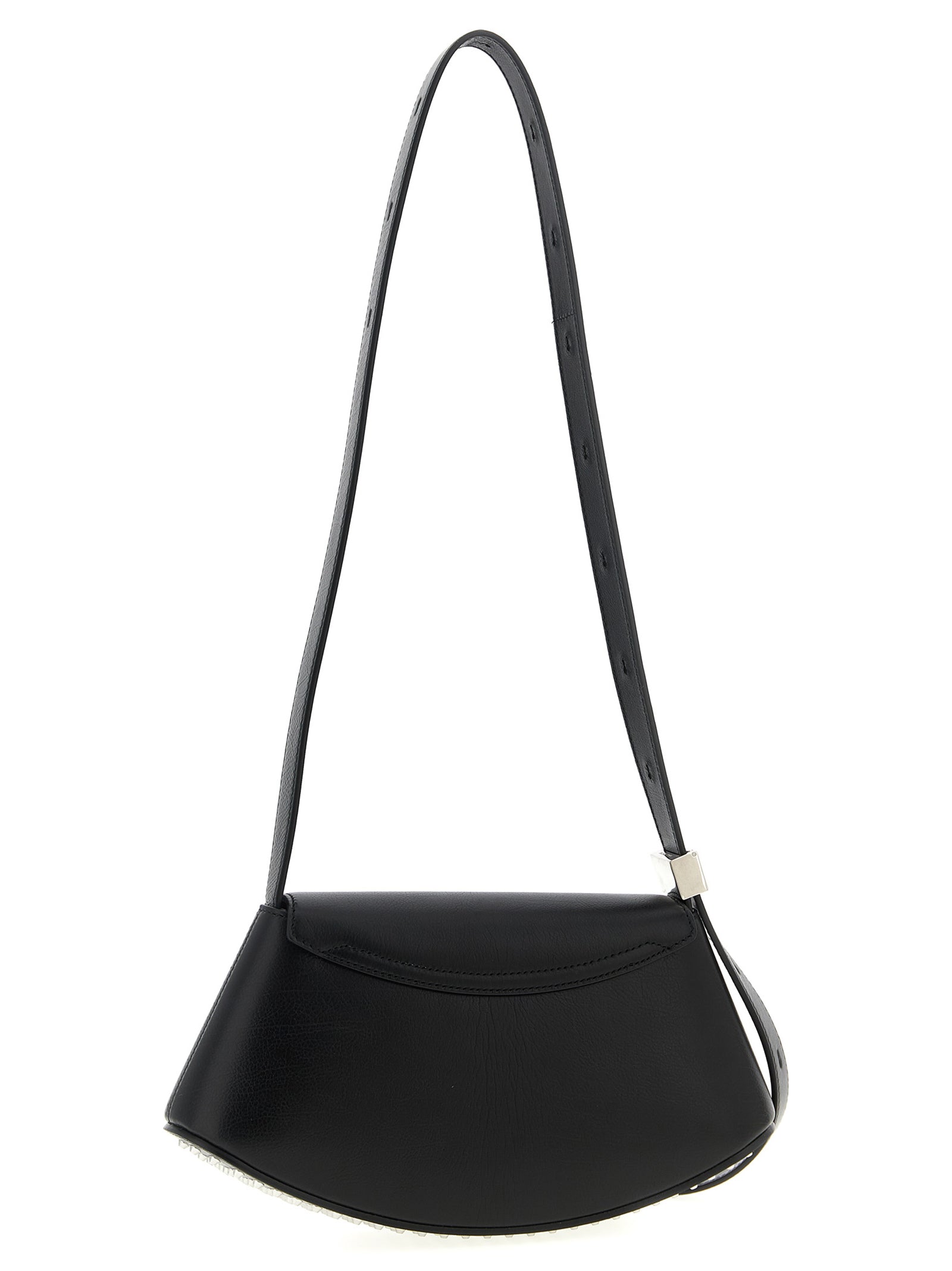 Black Bovine Leather Crossbody Bag