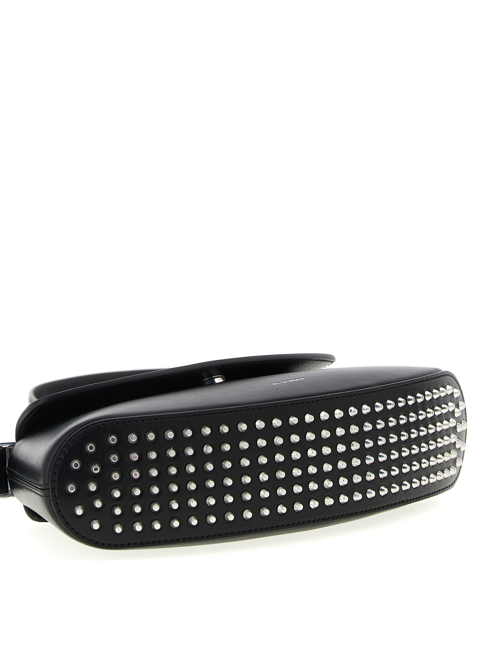 Black Bovine Leather Crossbody Bag
