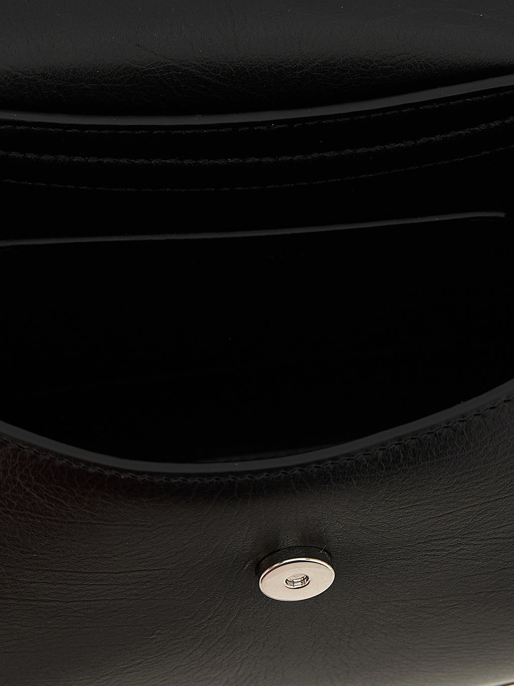 Black Bovine Leather Crossbody Bag