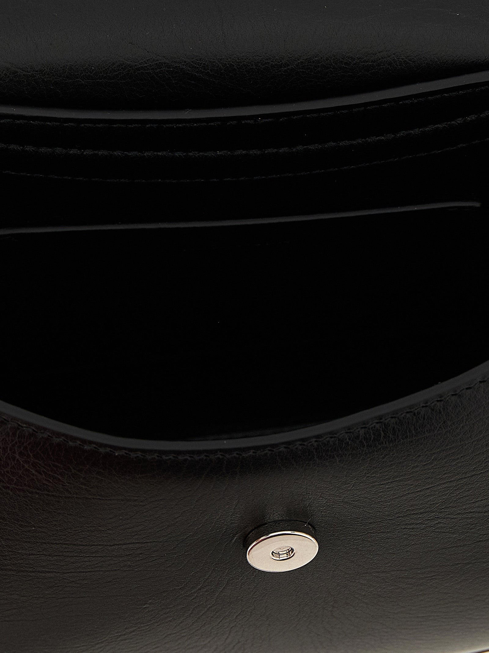 Black Bovine Leather Crossbody Bag