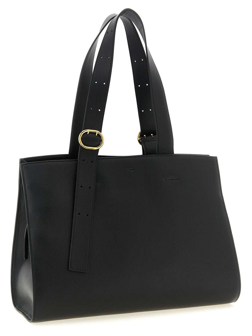 Black Calfskin Tote Bag