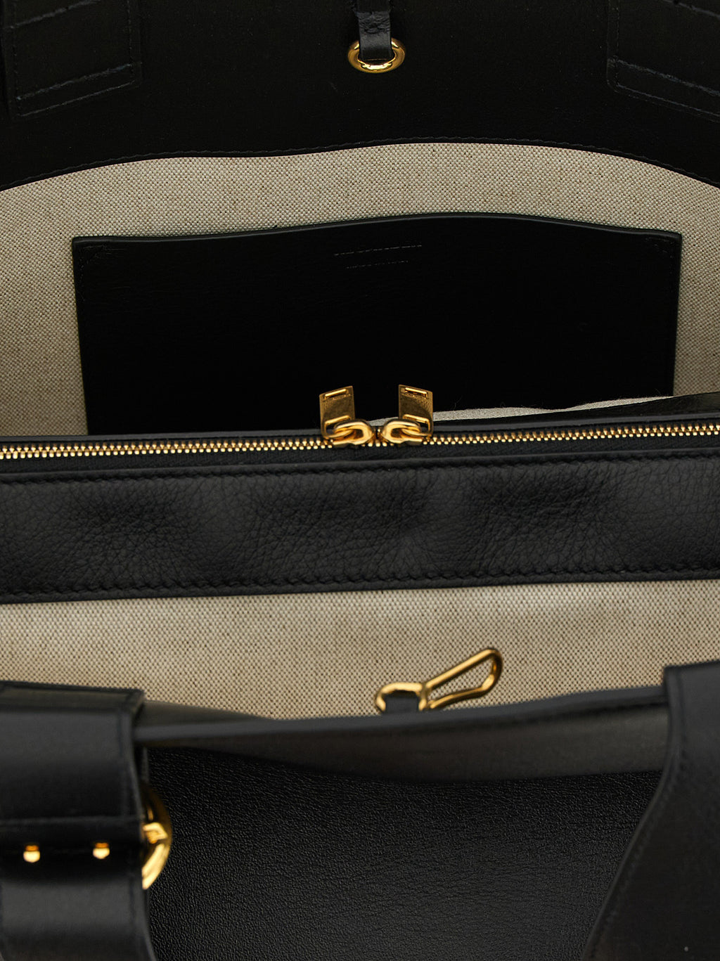 Black Calfskin Tote Bag