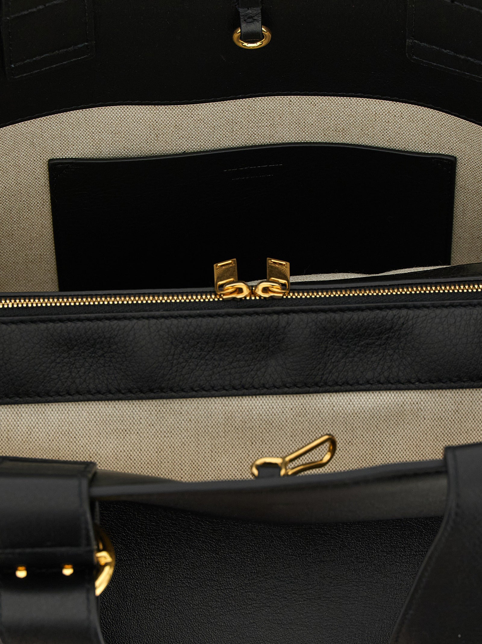 Black Calfskin Tote Bag