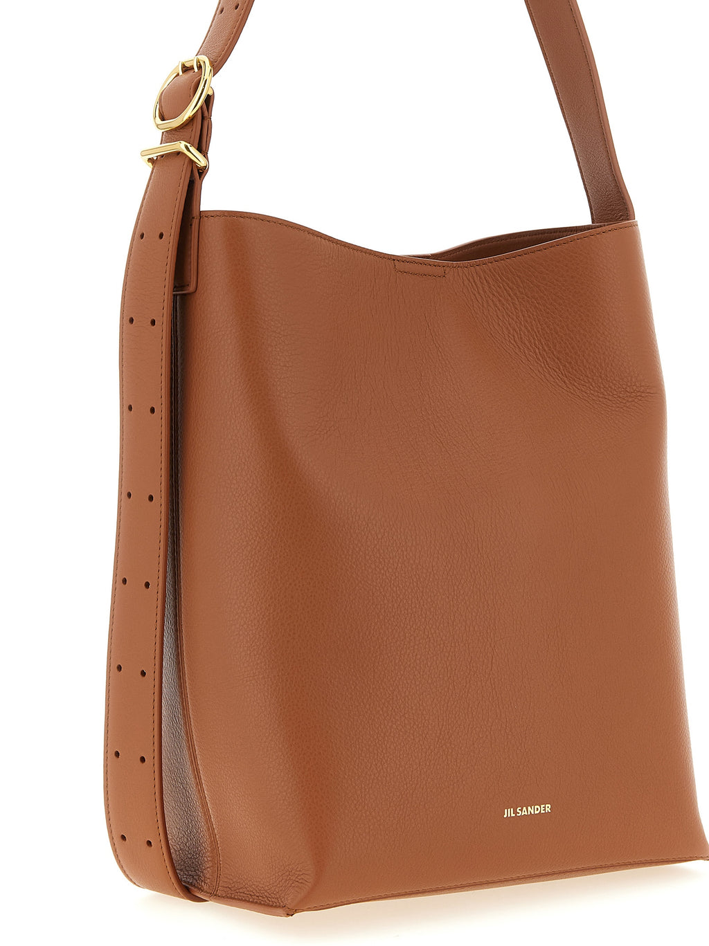 Brown Calfskin Shoulder Bag