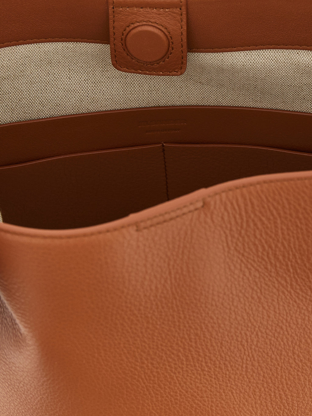 Brown Calfskin Shoulder Bag