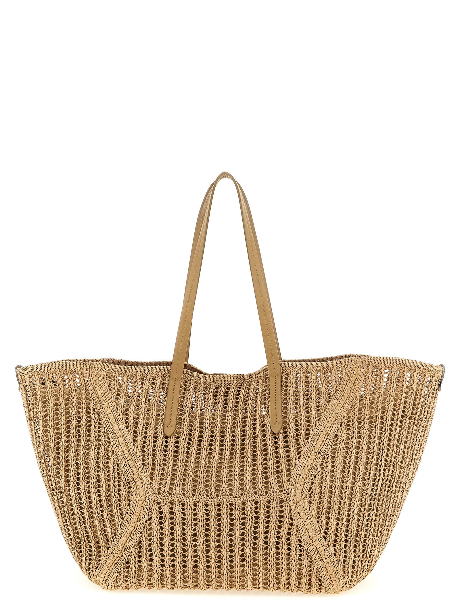 Beige Polyamide Shoulder Bag