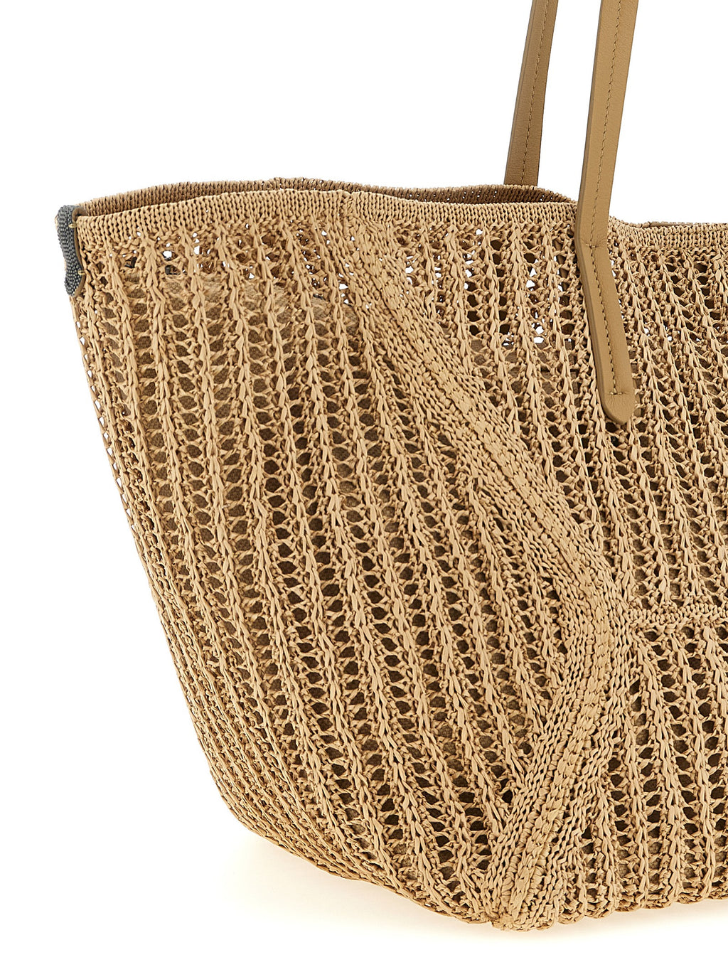 Beige Polyamide Shoulder Bag