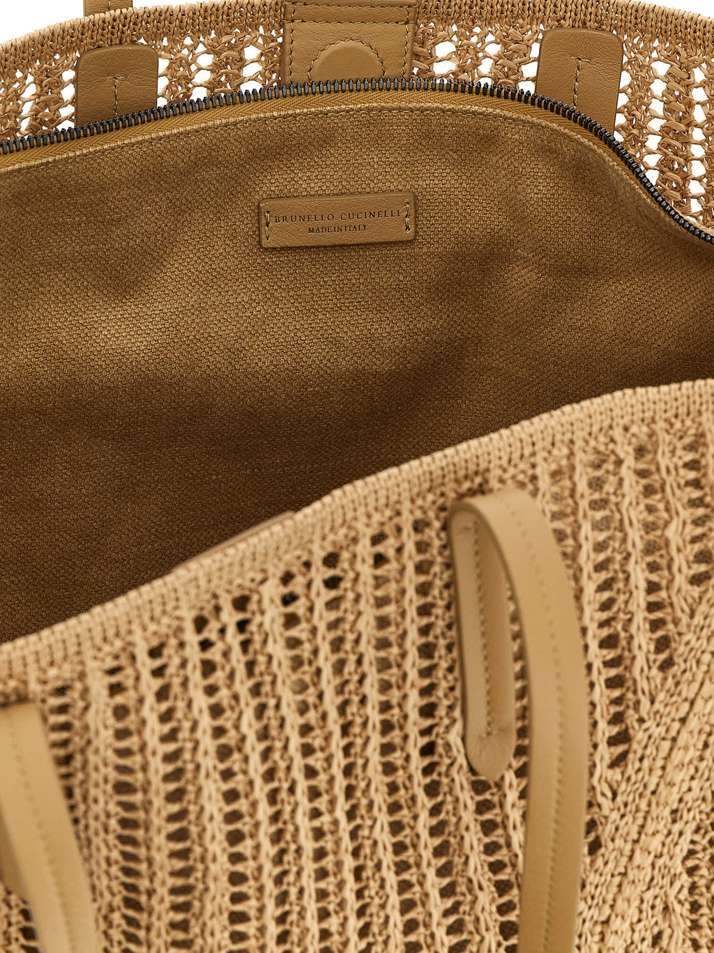 Beige Polyamide Shoulder Bag