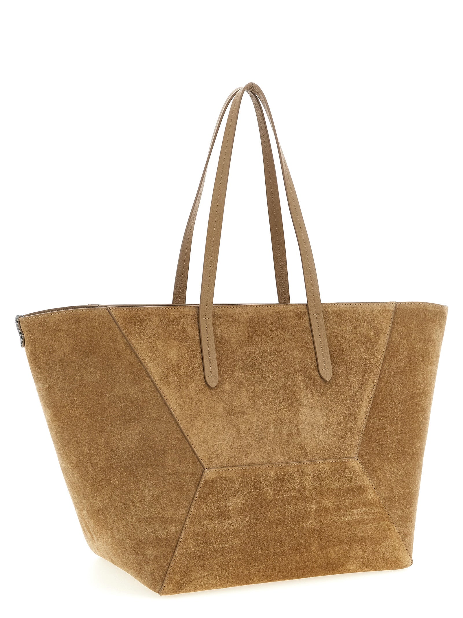 Brown Calfskin Shoulder Bag