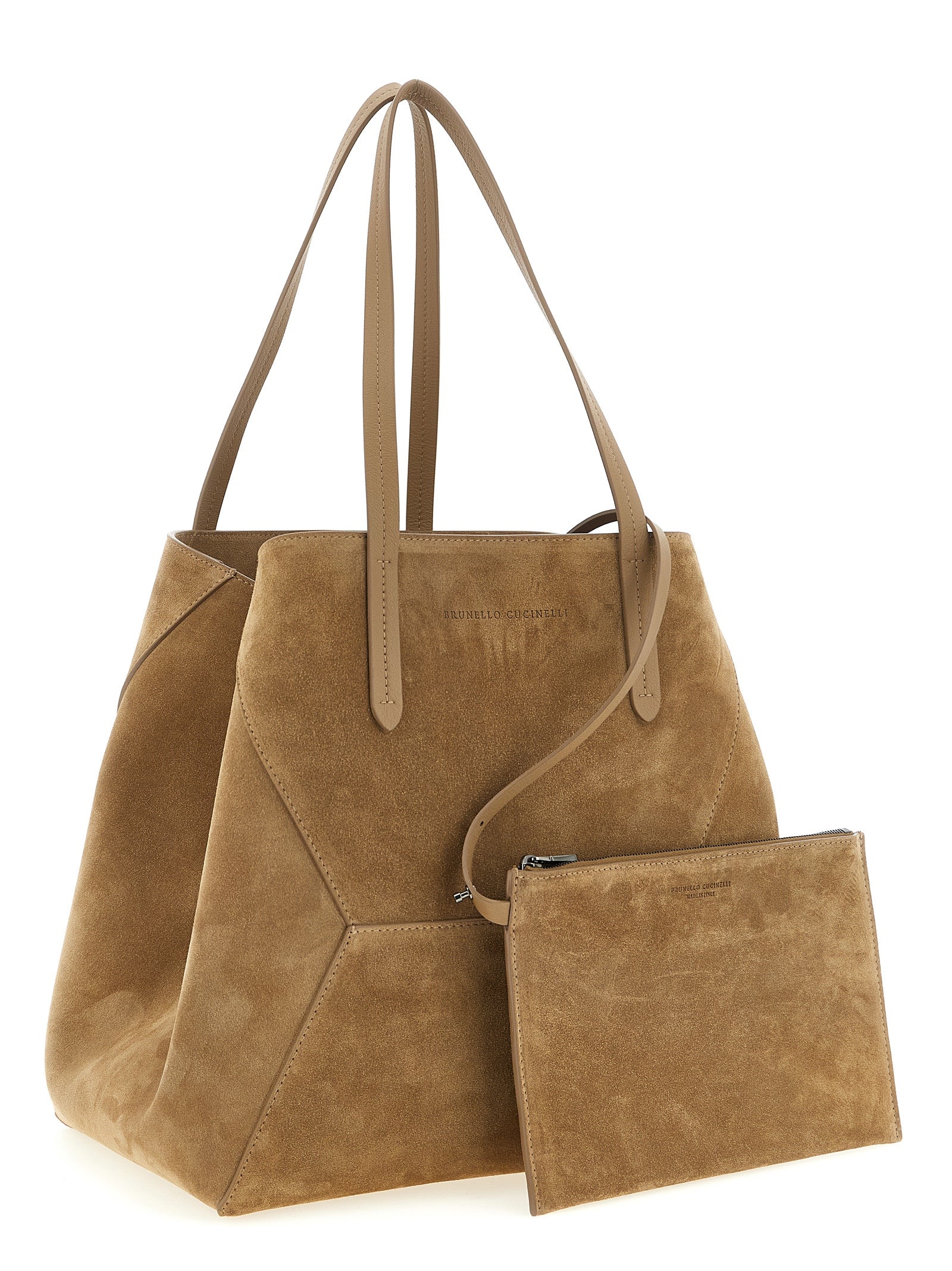 Brown Calfskin Shoulder Bag