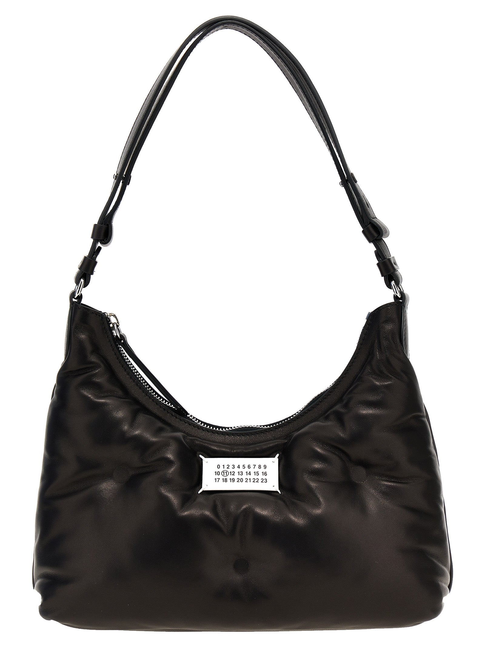 Black Lamb Leather Shoulder Bag