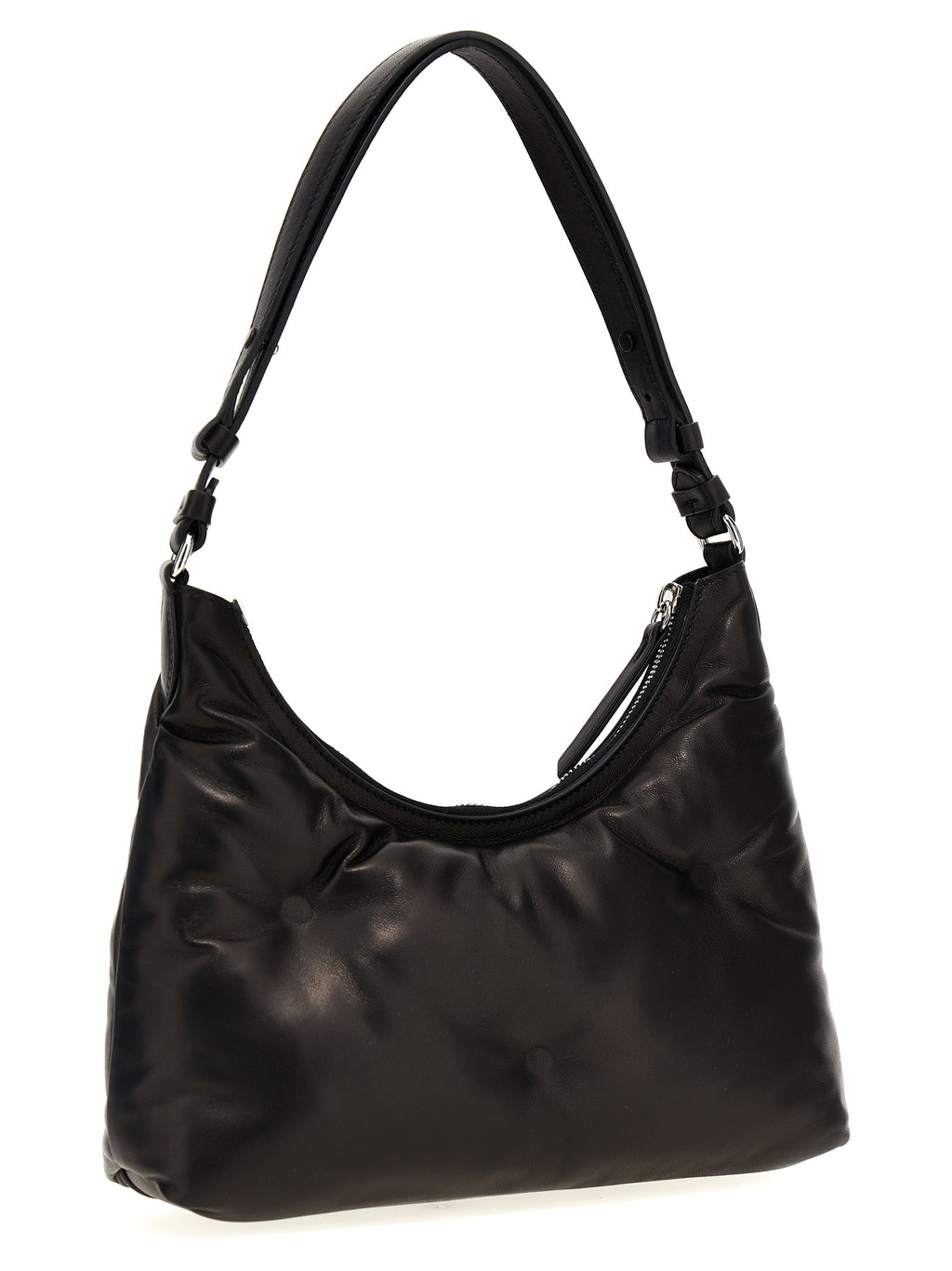 Black Lamb Leather Shoulder Bag