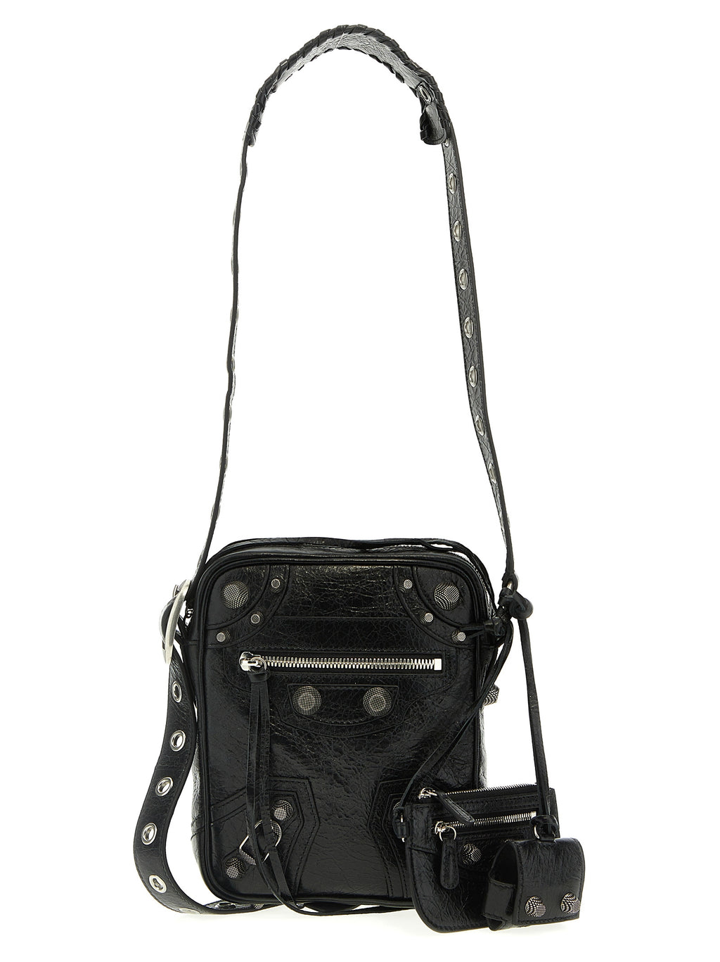 Black Lamb Leather Crossbody Bag