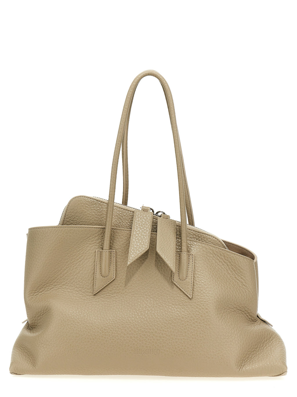Beige Calfskin Shoulder Bag