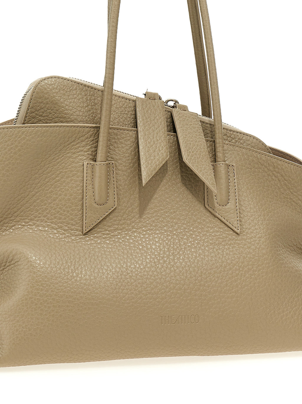 Beige Calfskin Shoulder Bag