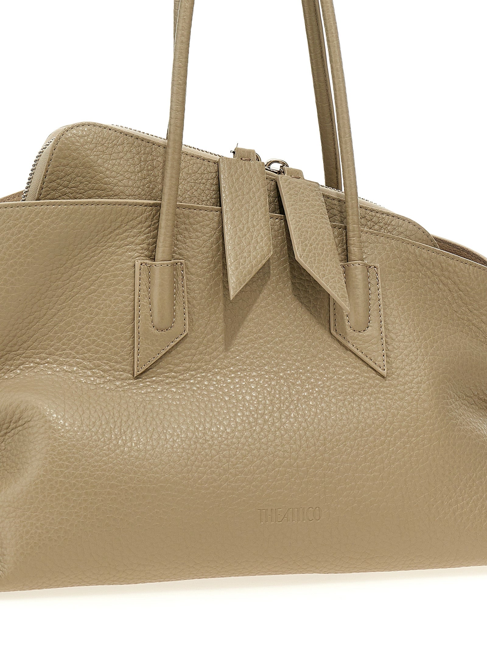 Beige Calfskin Shoulder Bag