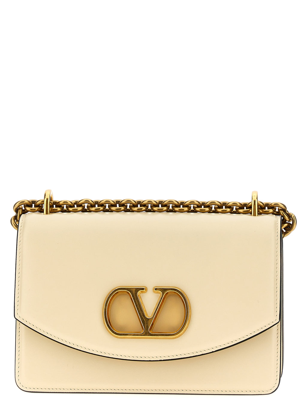 White Calfskin Shoulder Bag