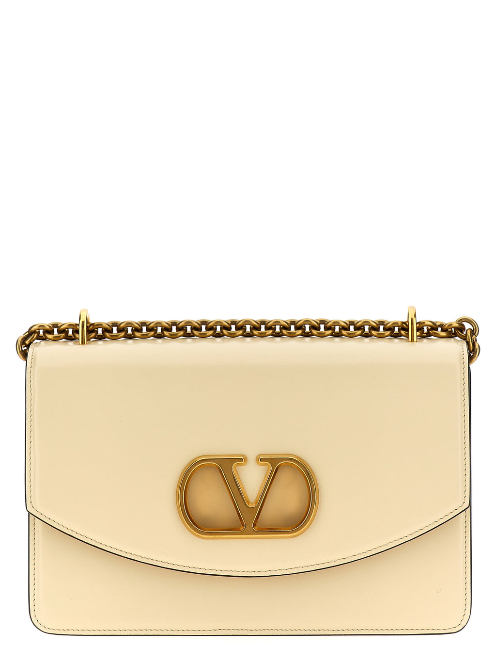 White Calfskin Shoulder Bag