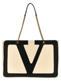 Bicolor Lamb Leather Tote Bag