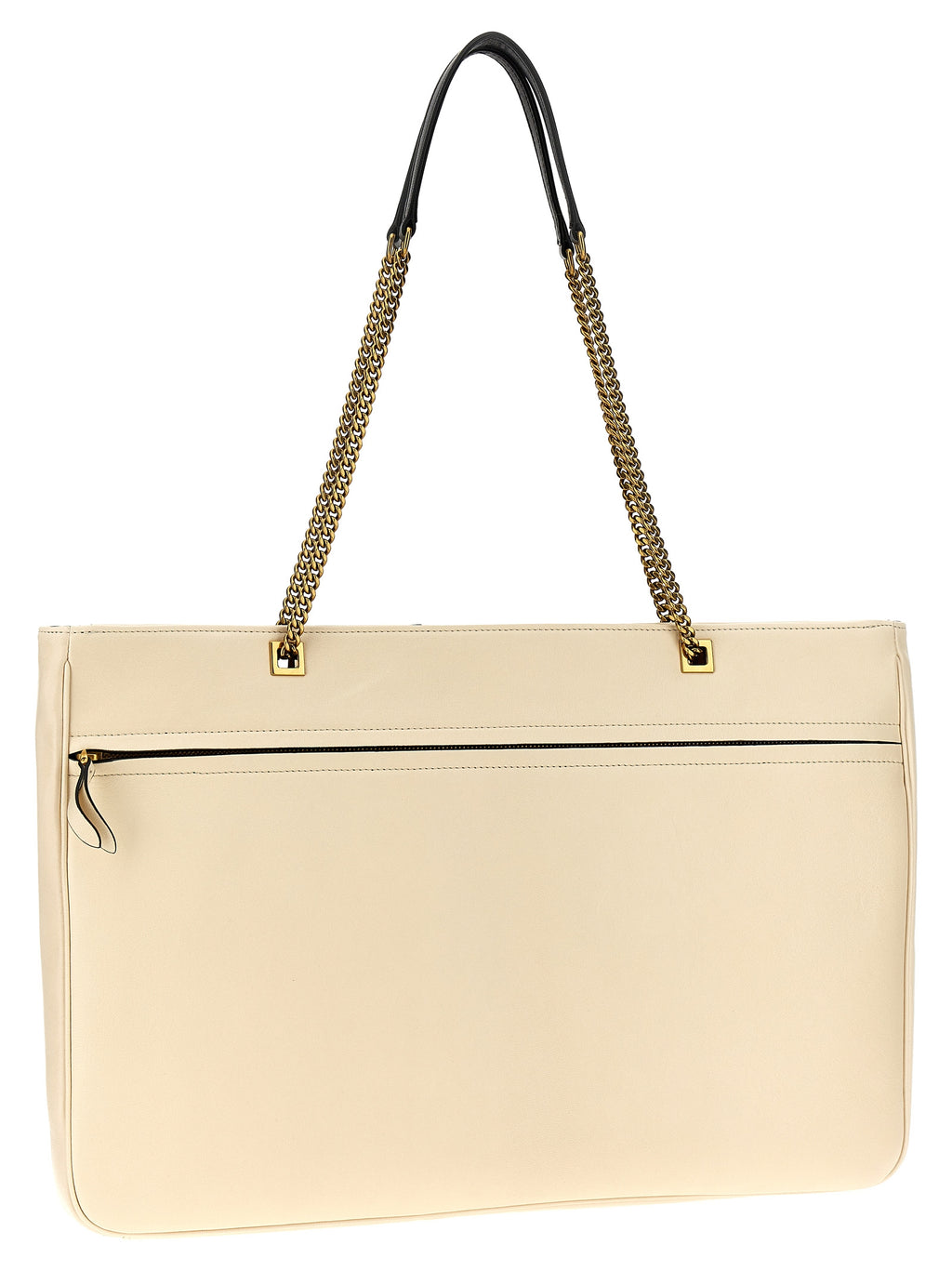 Bicolor Lamb Leather Tote Bag