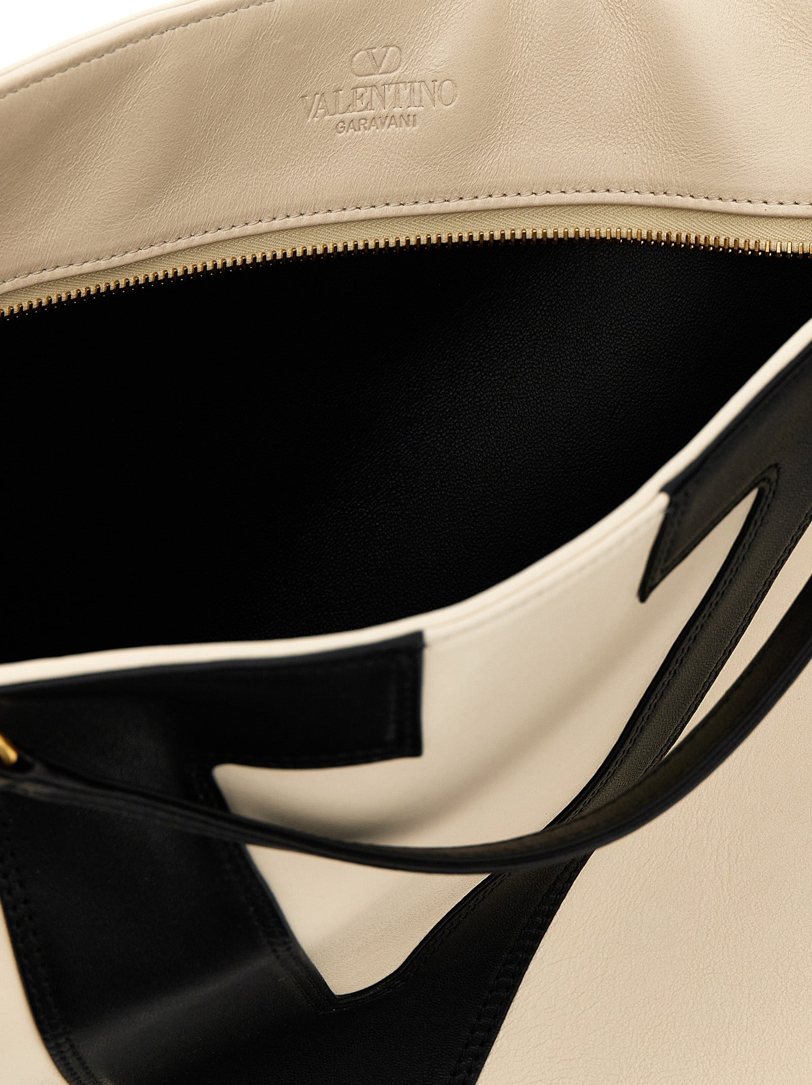 Bicolor Lamb Leather Tote Bag