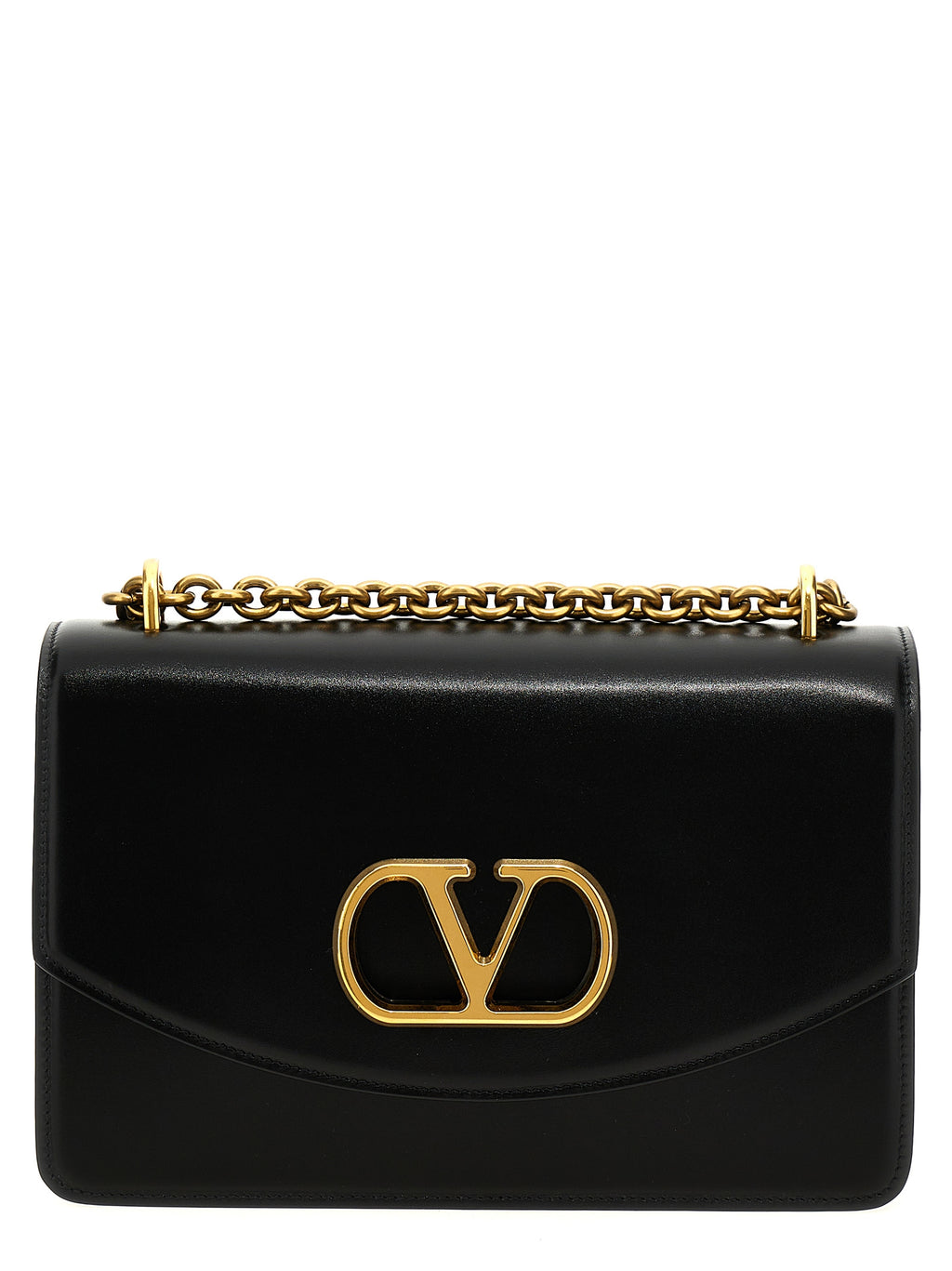 Black Calfskin Shoulder Bag