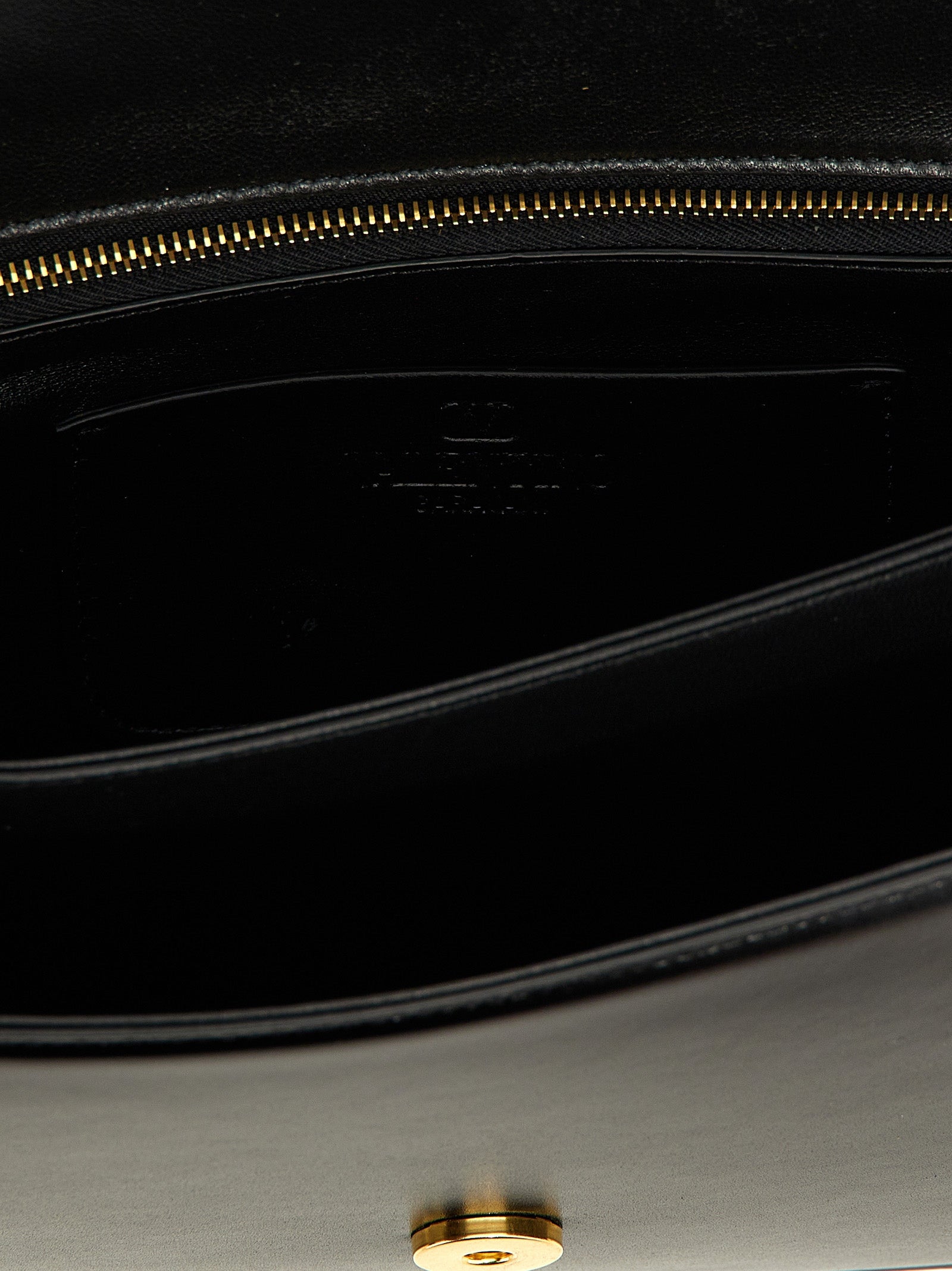 Black Calfskin Shoulder Bag