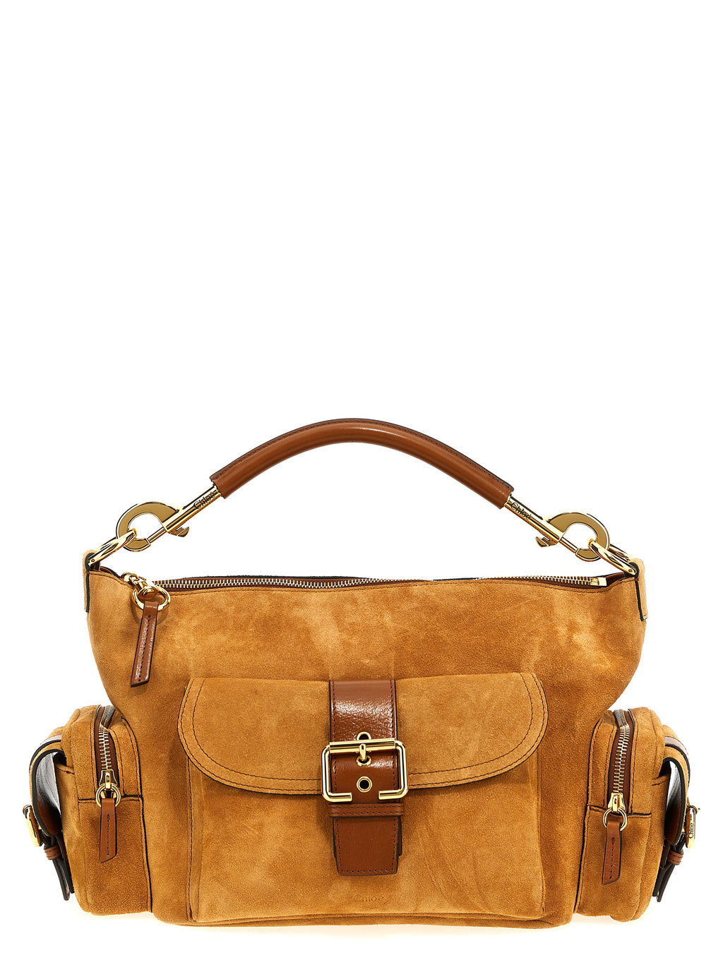Brown Calfskin Shoulder Bag