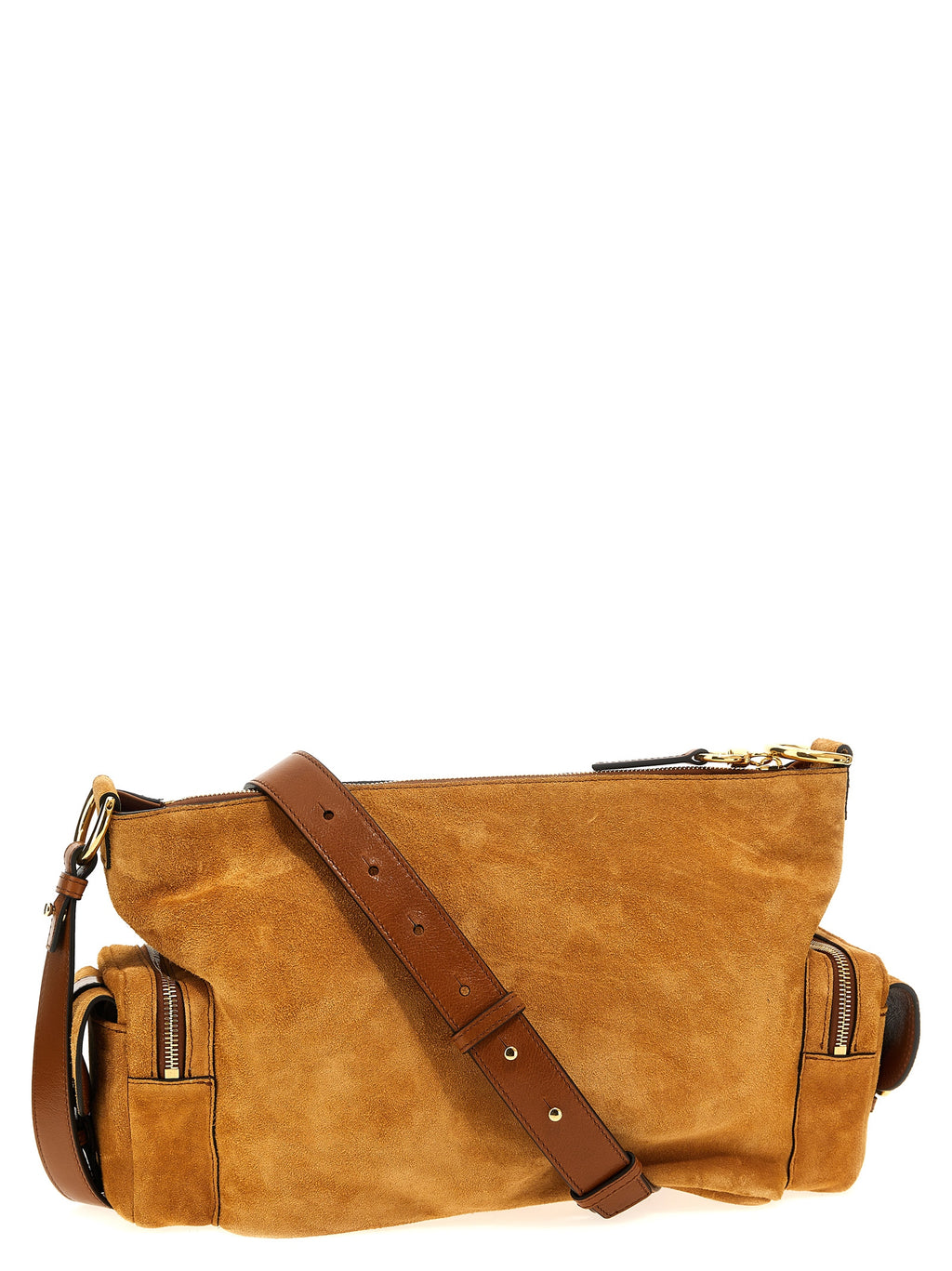 Brown Calfskin Shoulder Bag