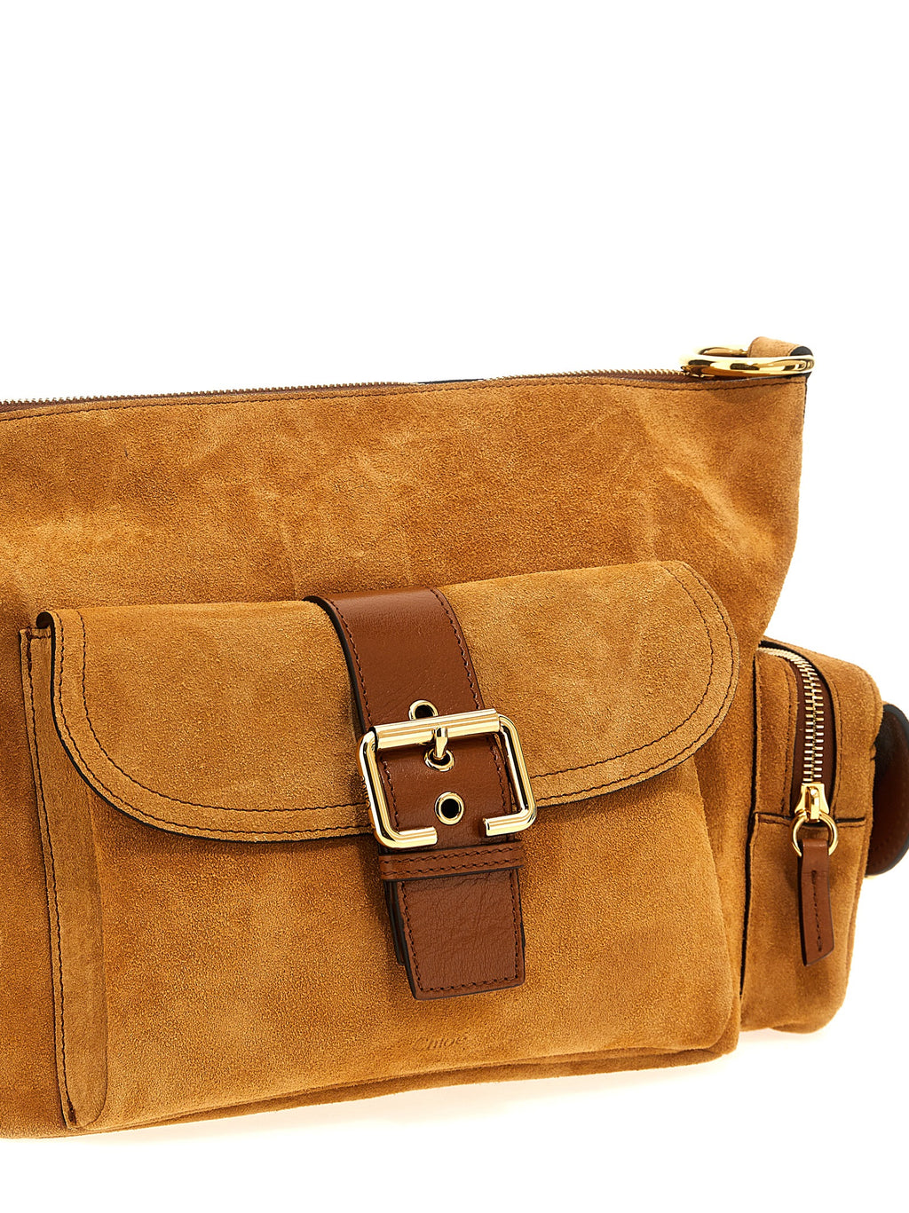 Brown Calfskin Shoulder Bag