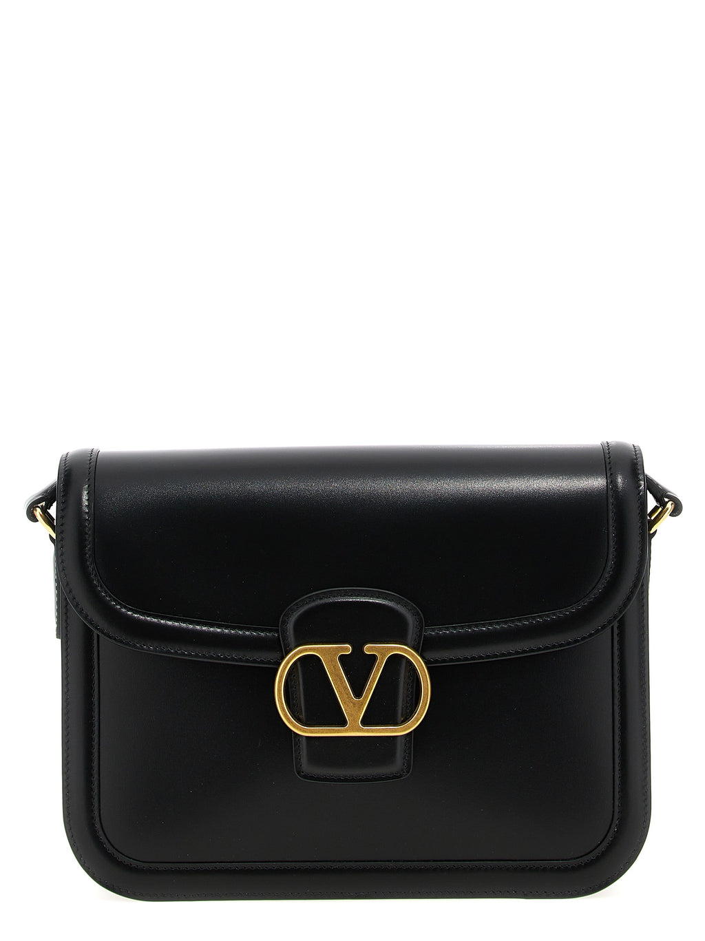 Black Calfskin Shoulder Bag