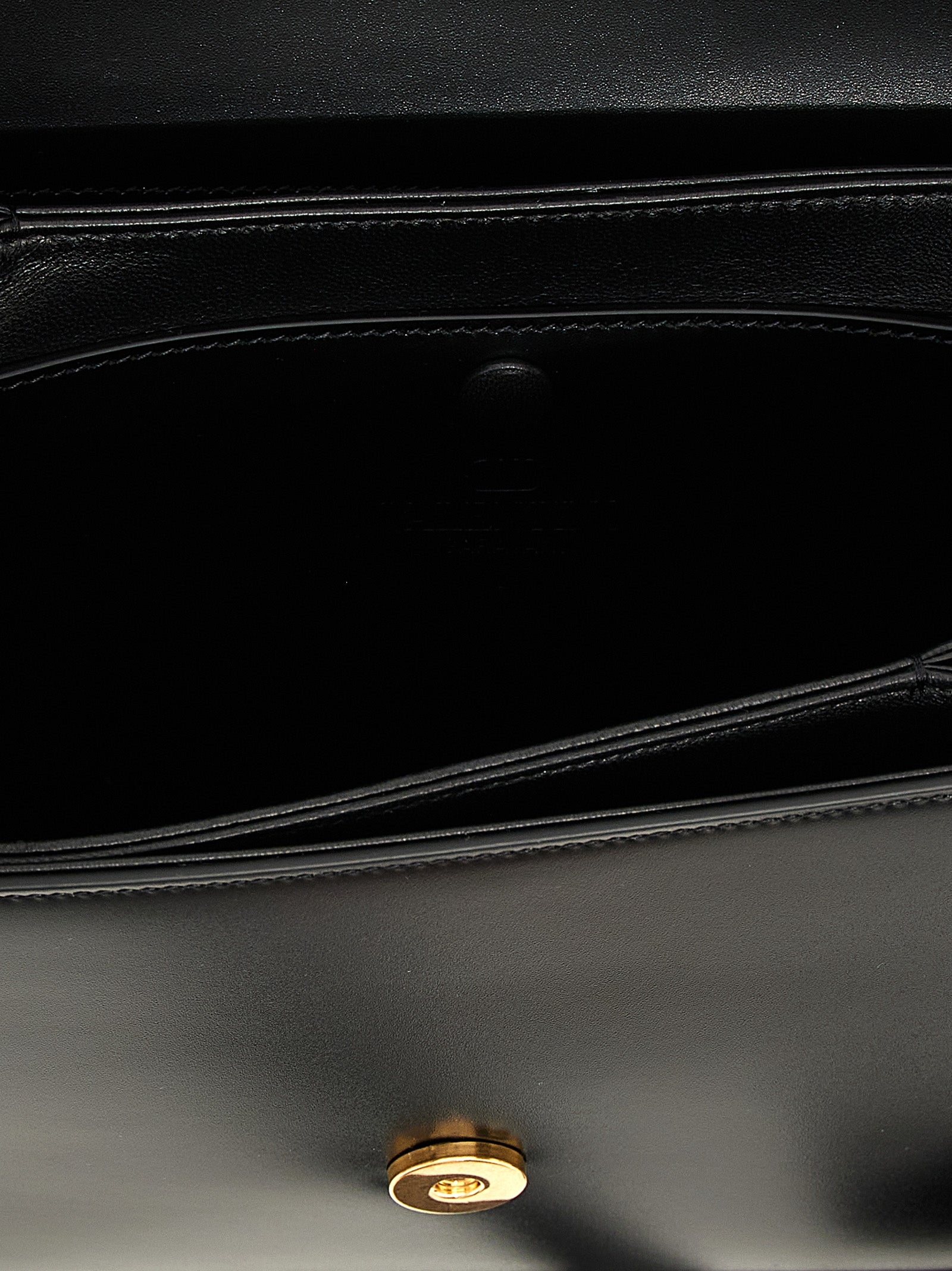 Black Calfskin Shoulder Bag