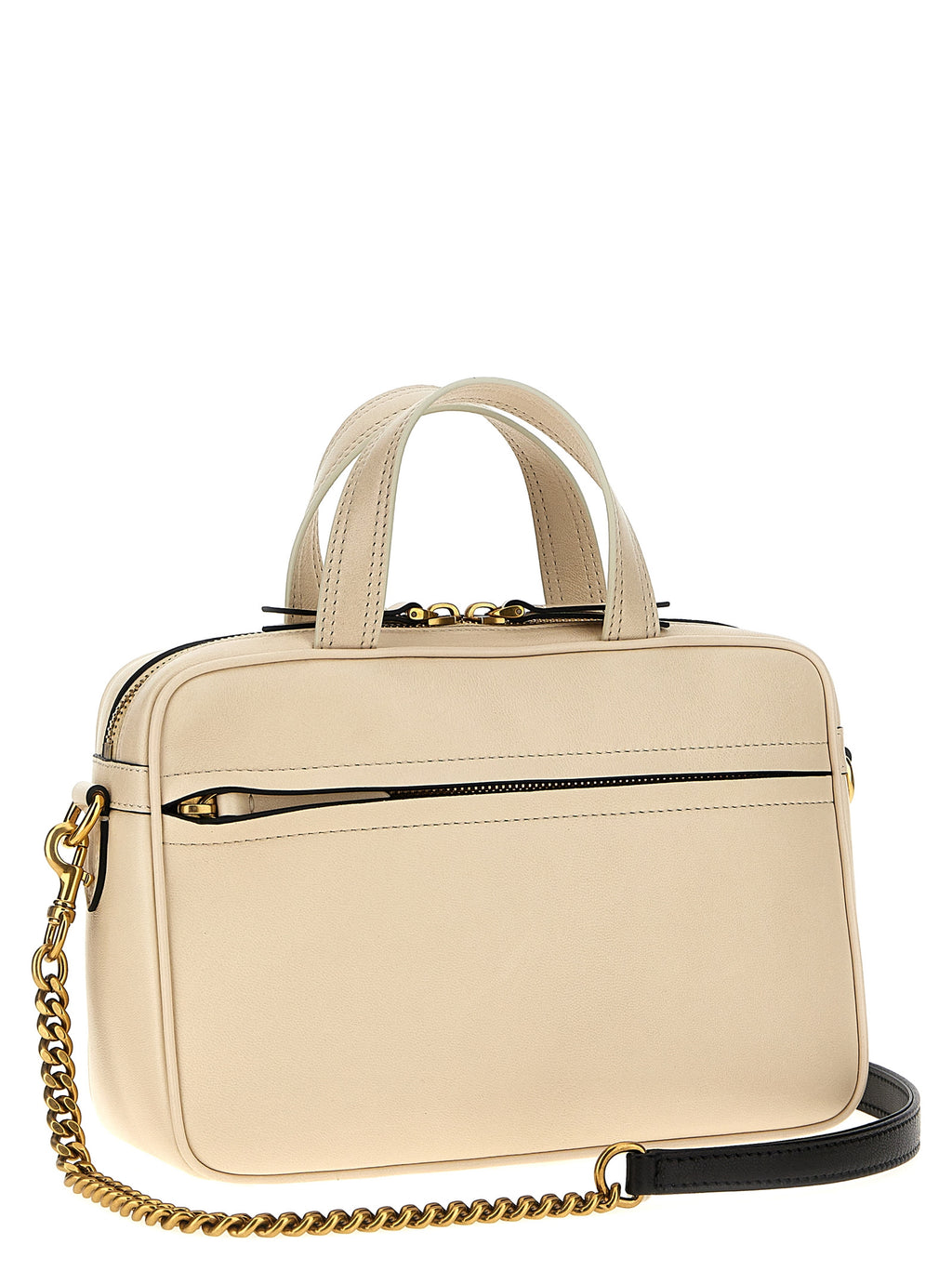 Bicolor Lamb Leather Handbag