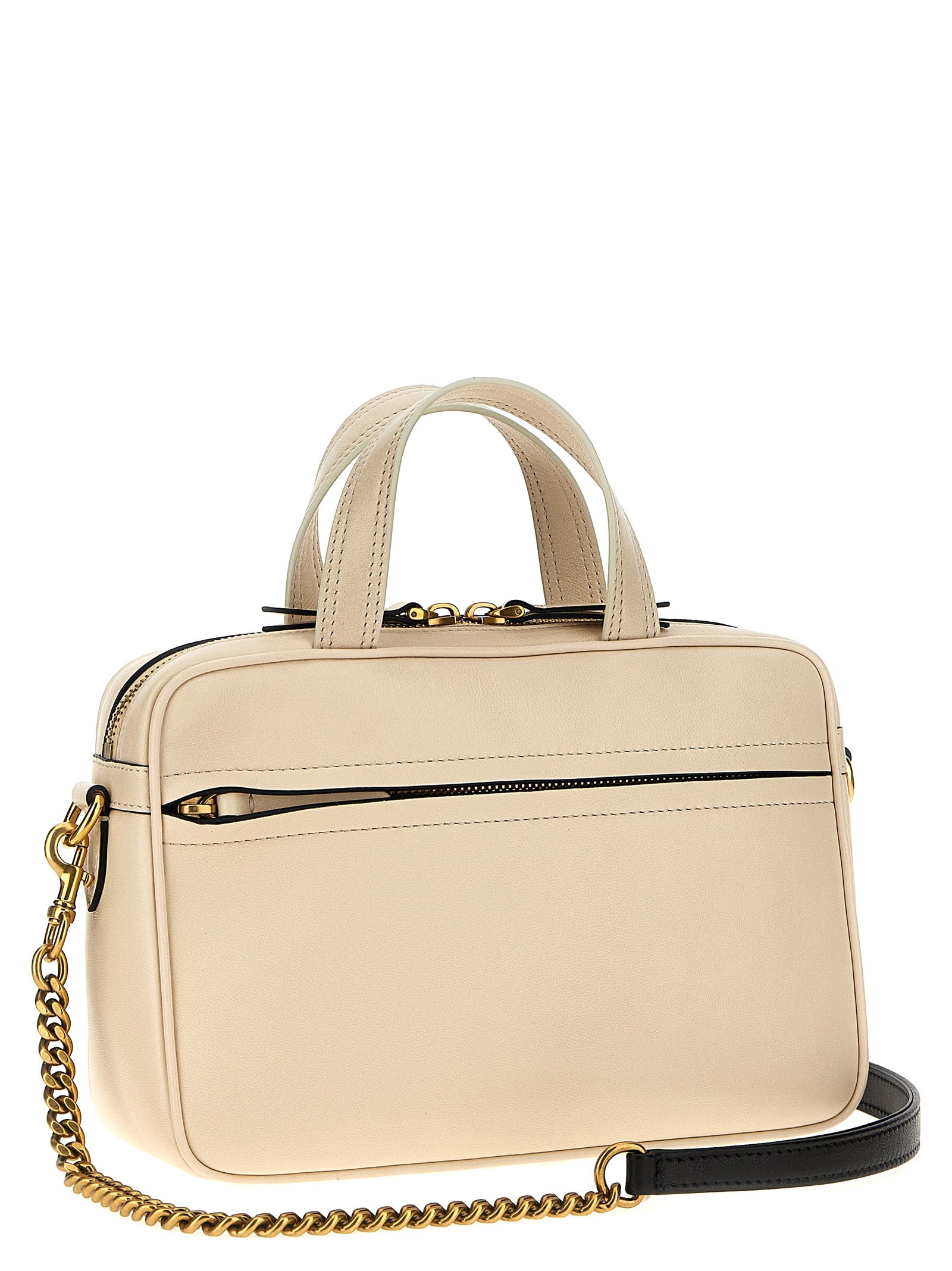 Bicolor Lamb Leather Handbag