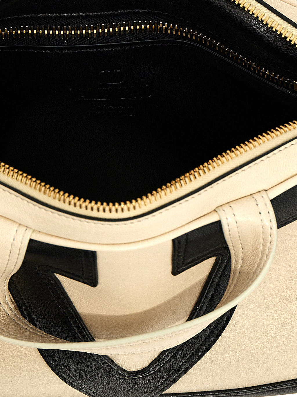 Bicolor Lamb Leather Handbag