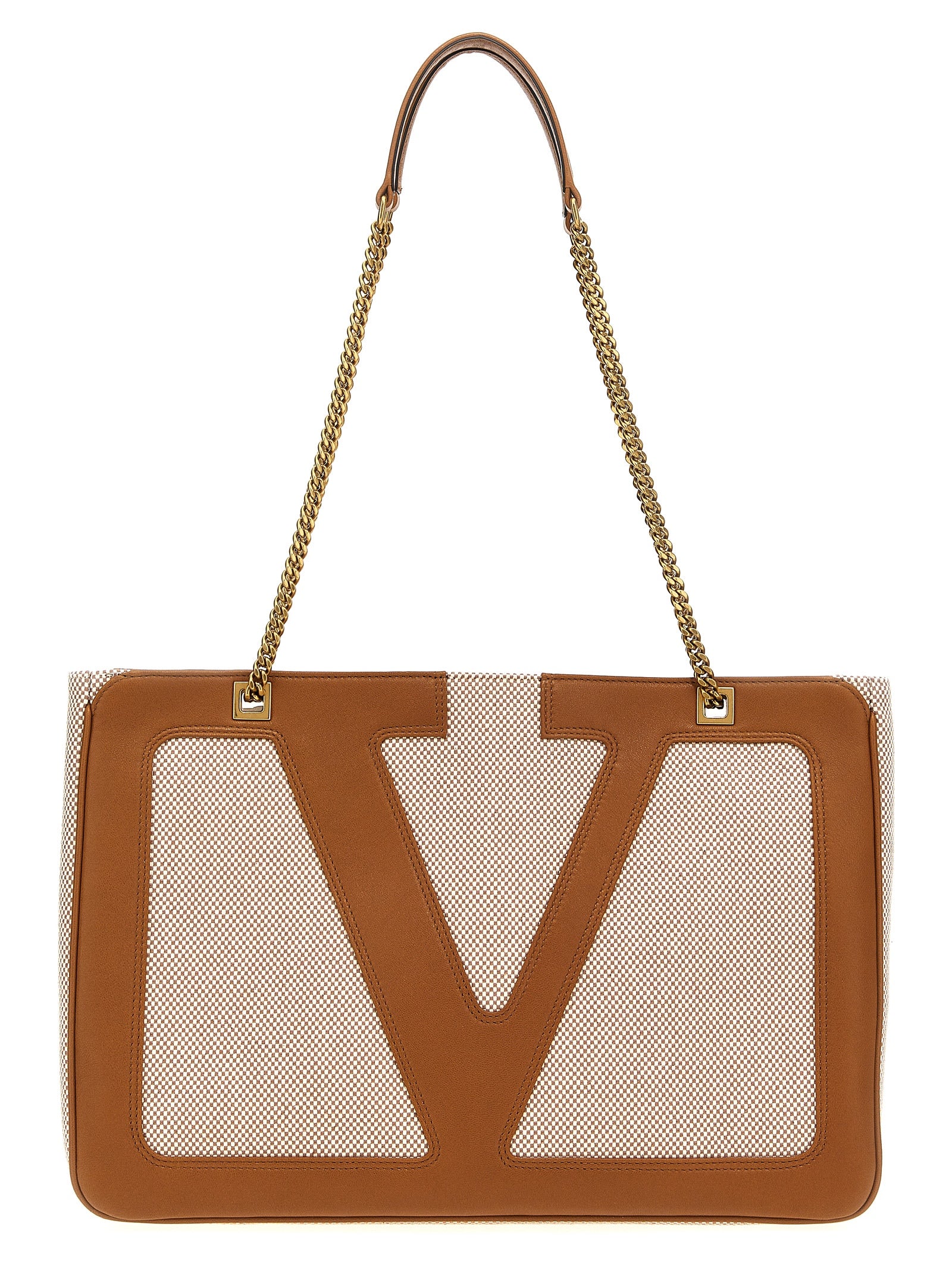 Beige Cotton Tote Bag