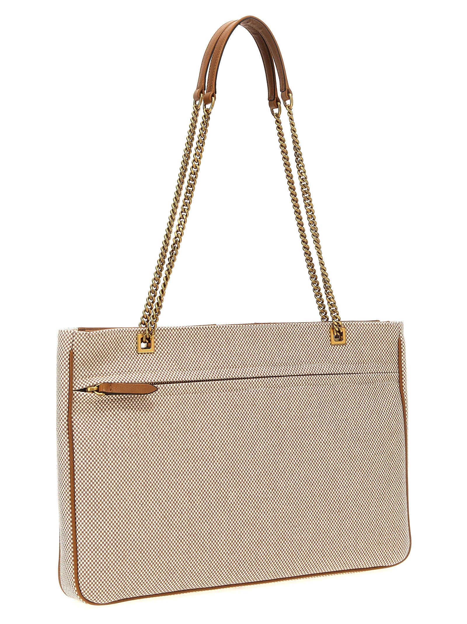 Beige Cotton Tote Bag