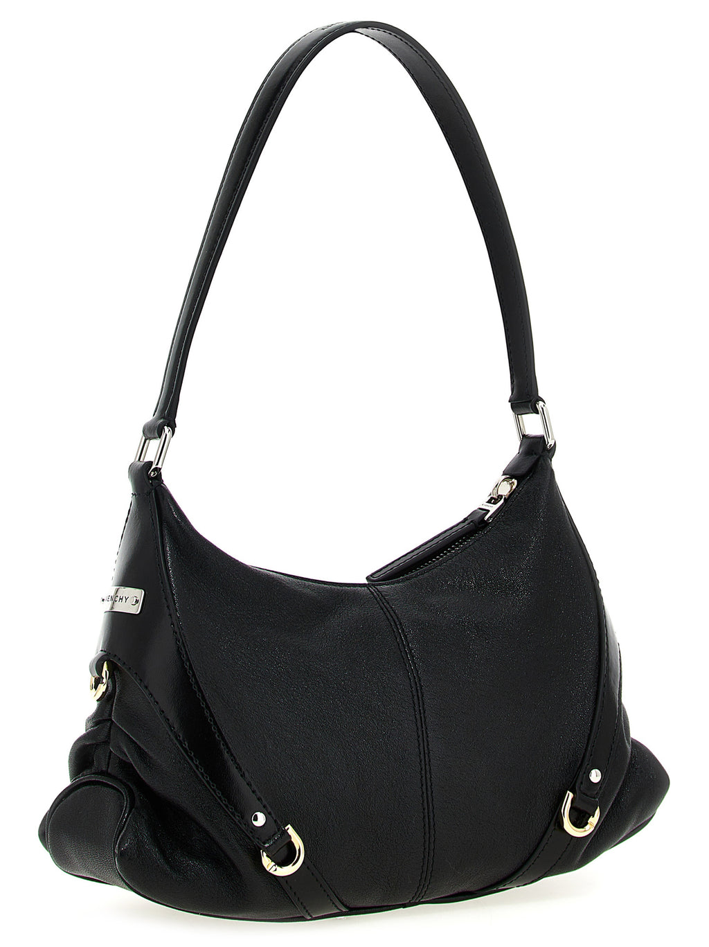 Black Lamb Leather Shoulder Bag