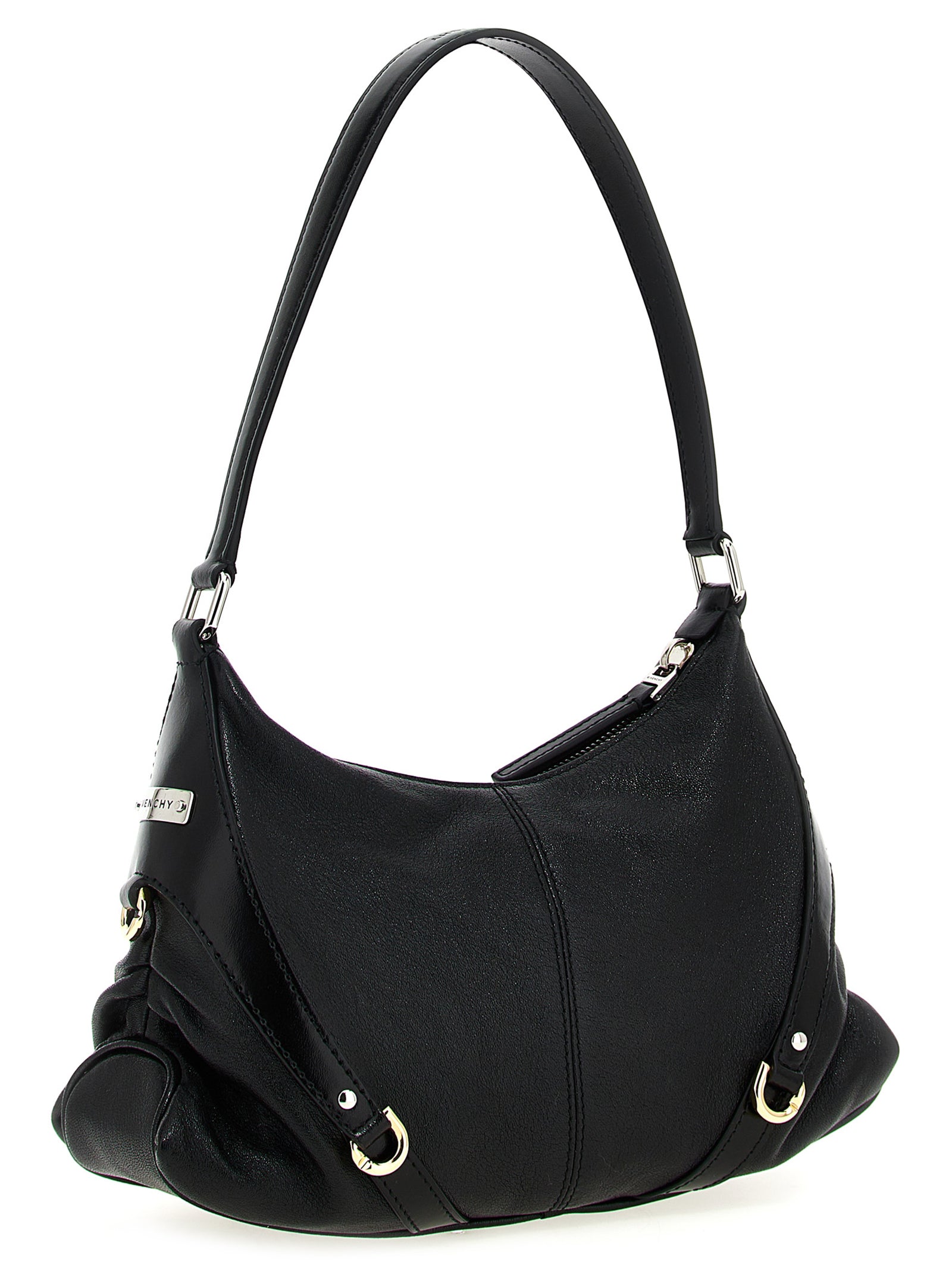 Black Lamb Leather Shoulder Bag