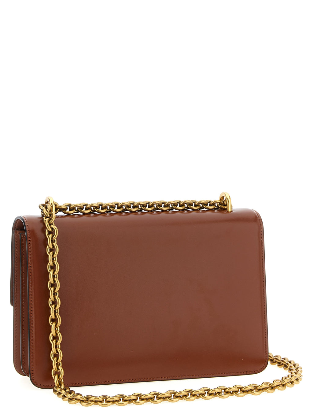 Brown Calfskin Shoulder Bag