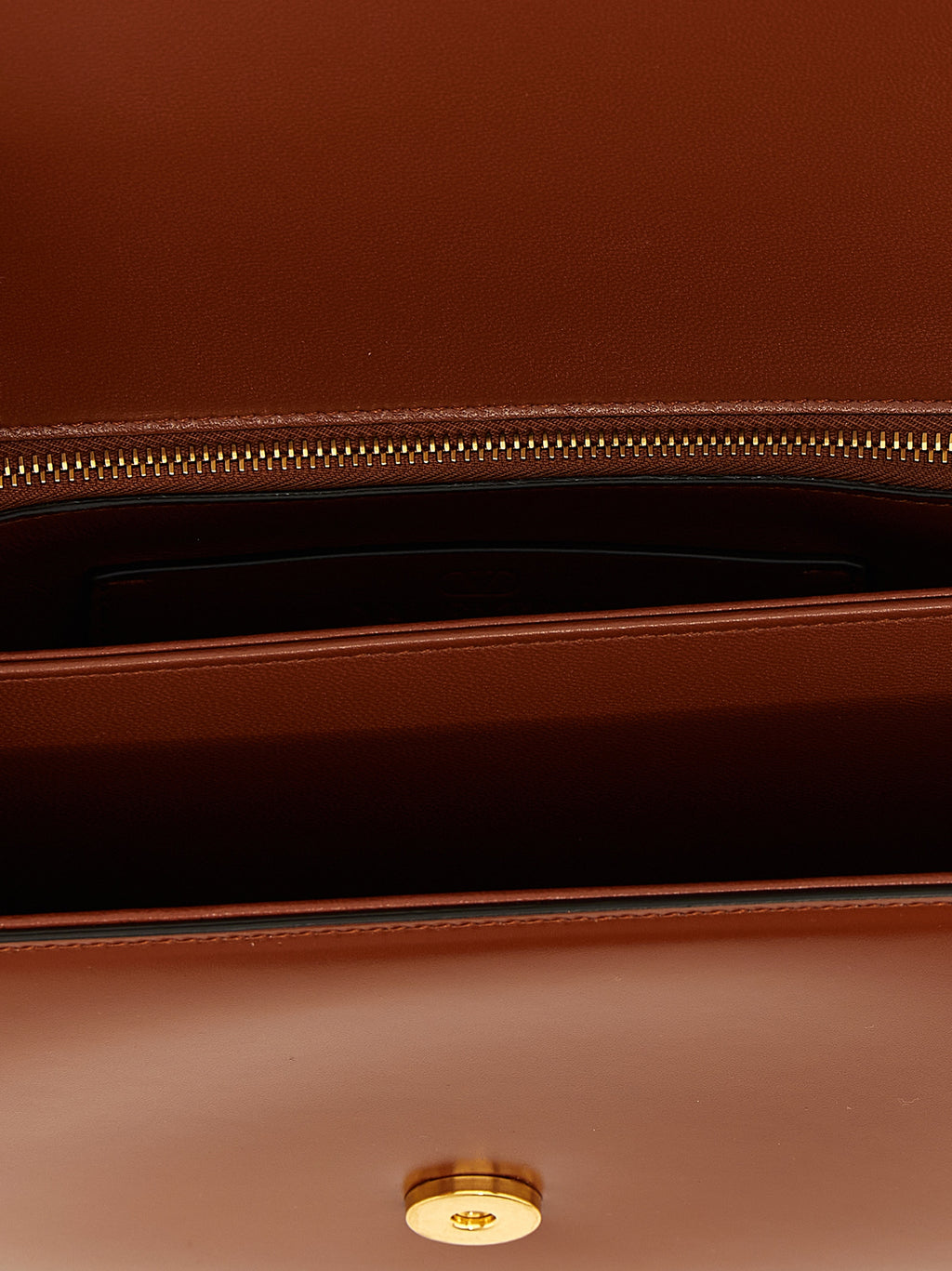 Brown Calfskin Shoulder Bag