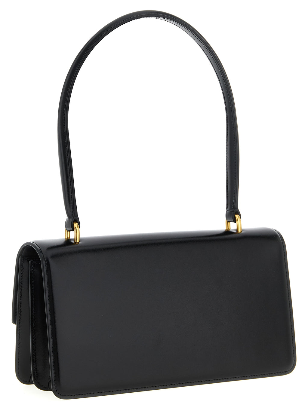 Black Calfskin Shoulder Bag