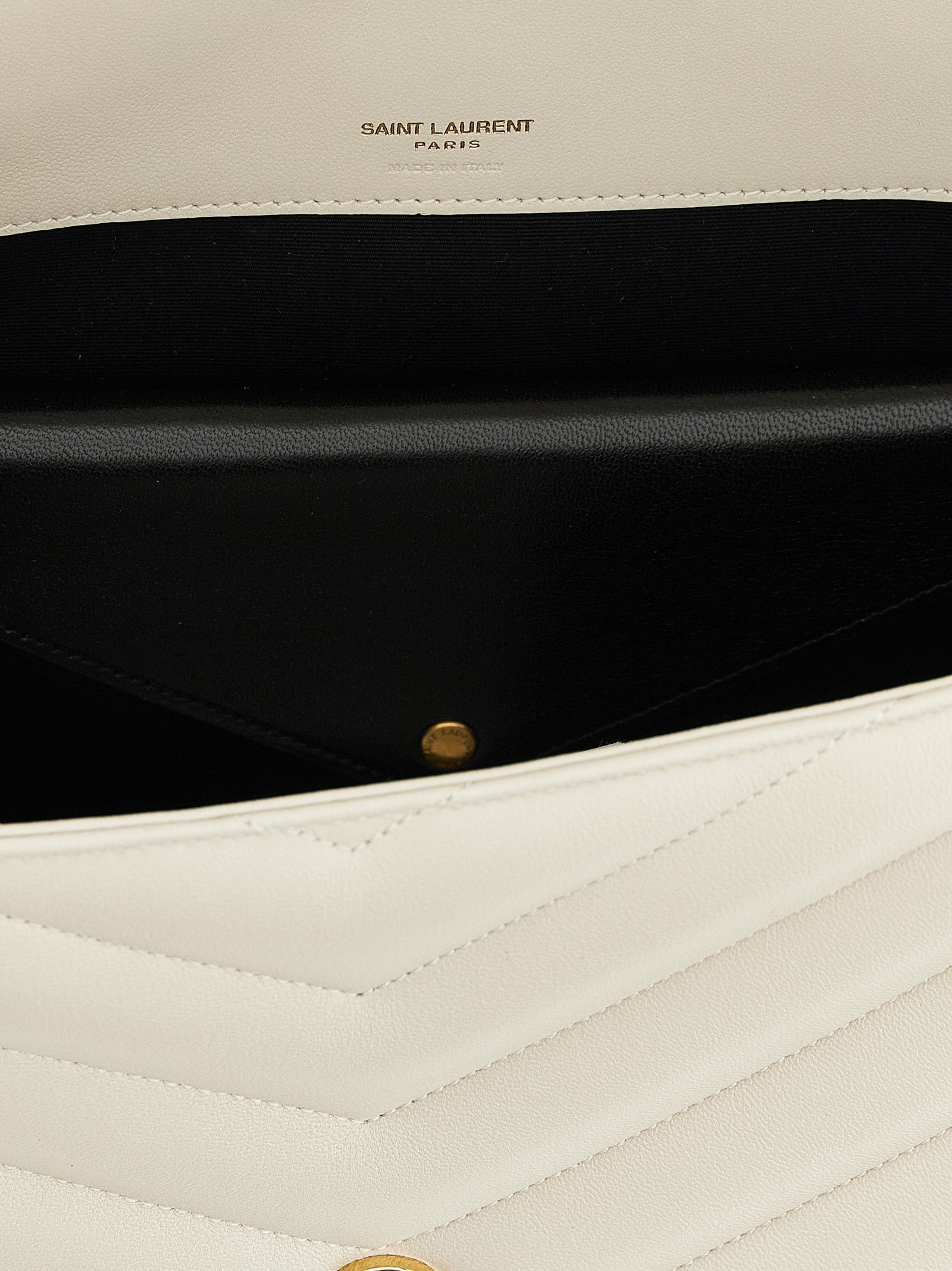 Beige Lamb Leather Shoulder Bag