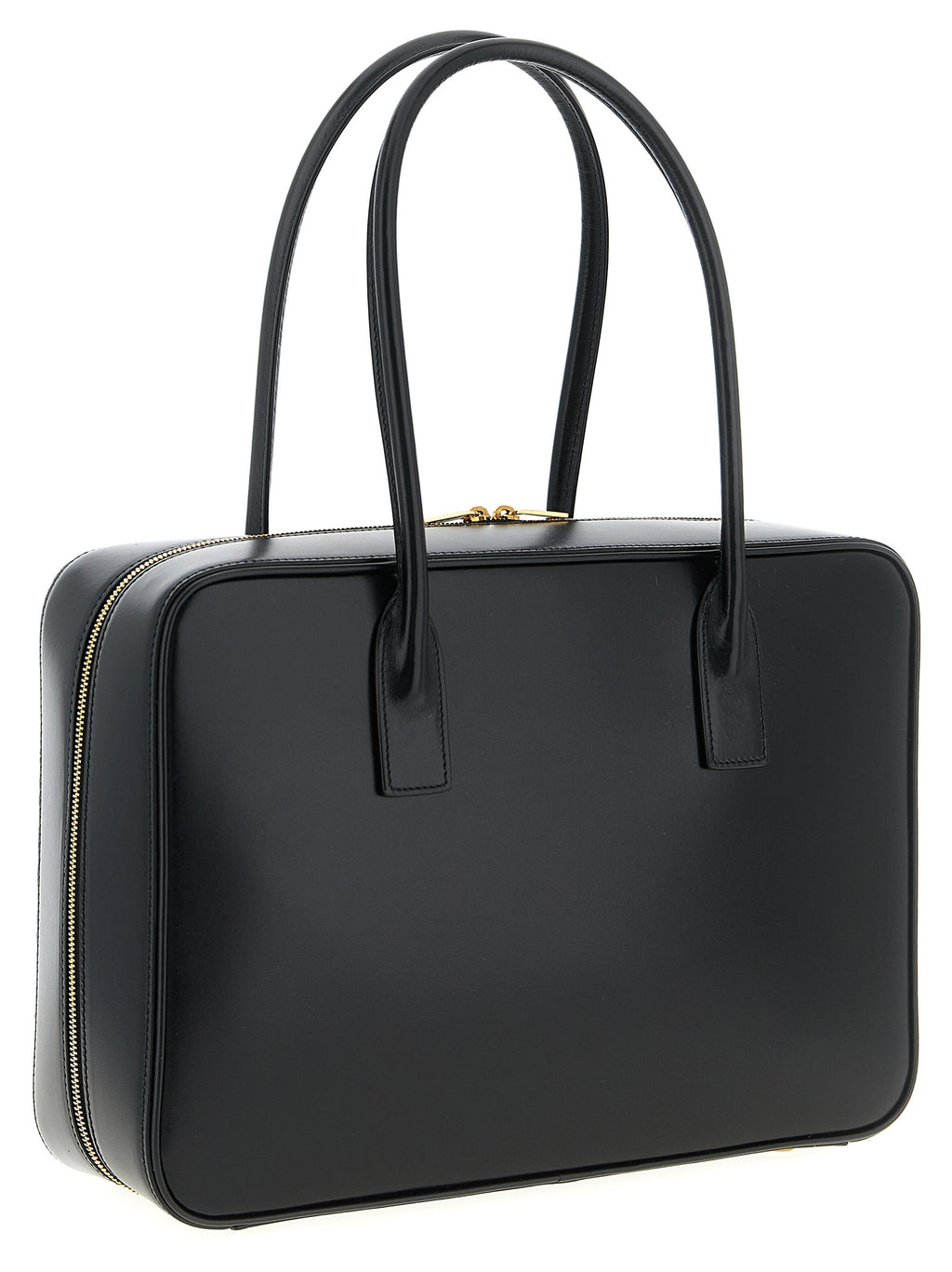 Black Calfskin Shoulder Bag