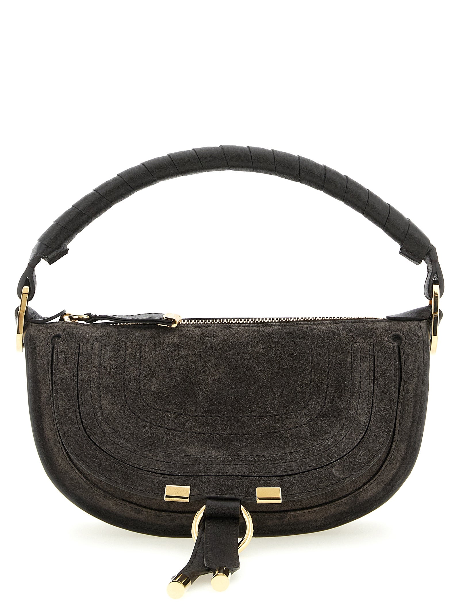 Brown Calfskin Shoulder Bag
