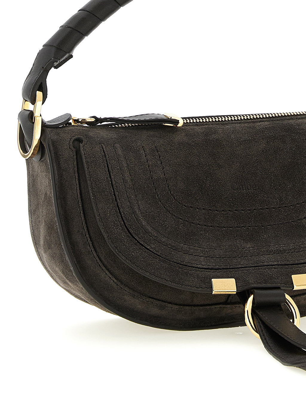 Brown Calfskin Shoulder Bag