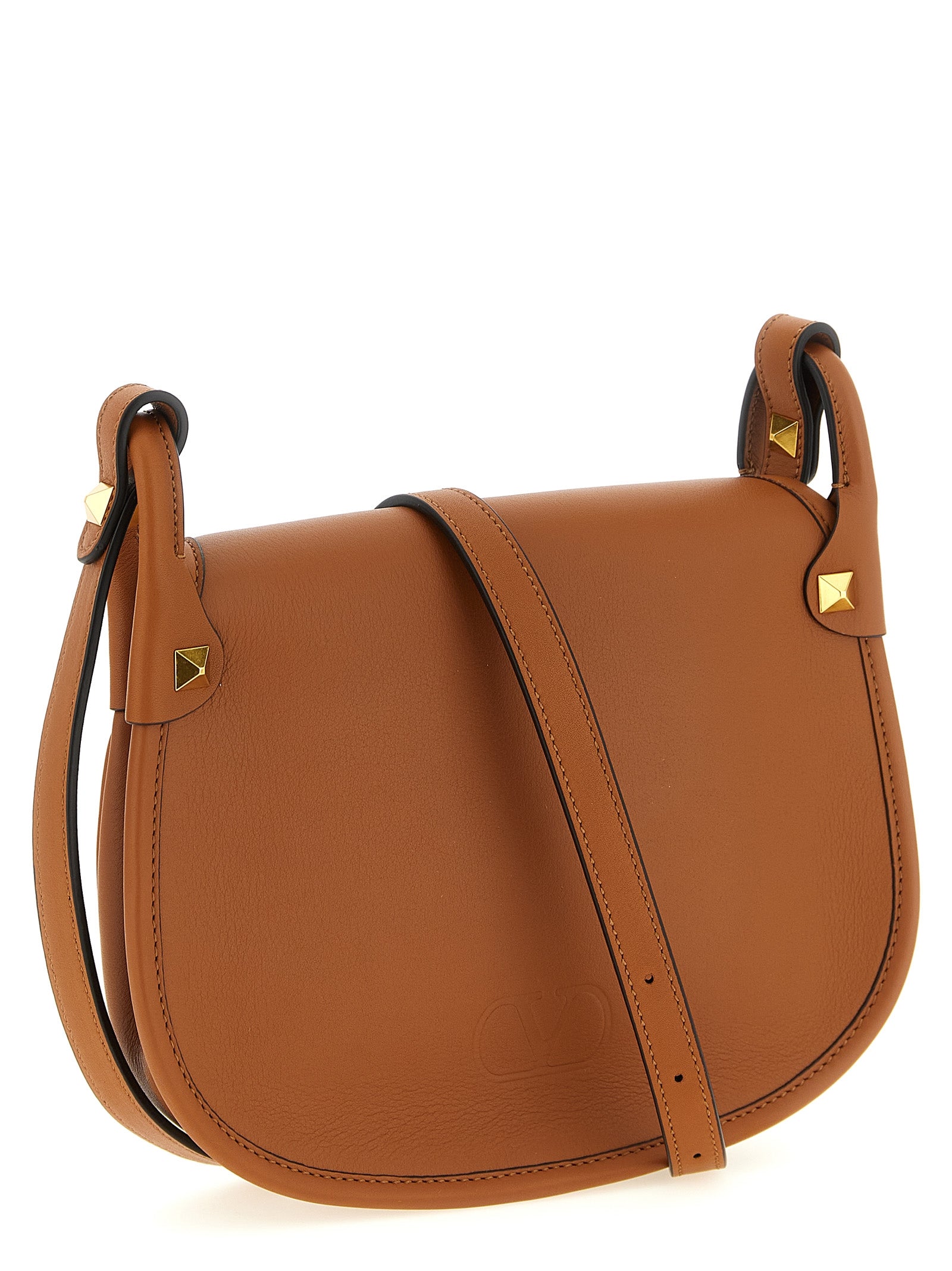 Brown Calfskin Shoulder Bag