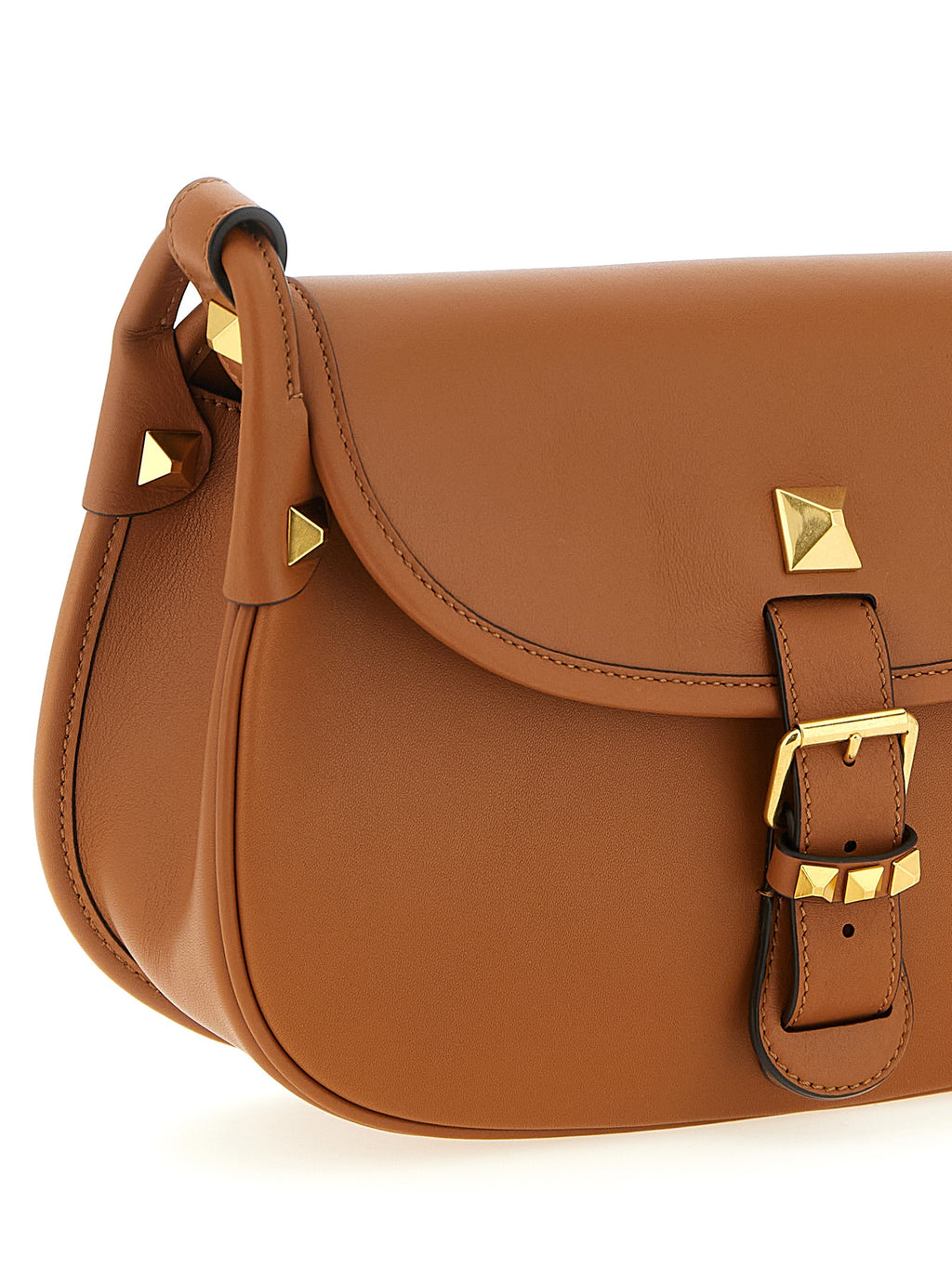 Brown Calfskin Shoulder Bag
