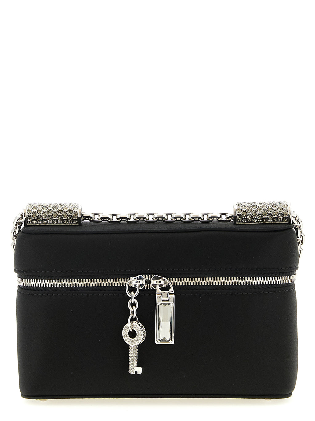 Black Viscose Crossbody Bag